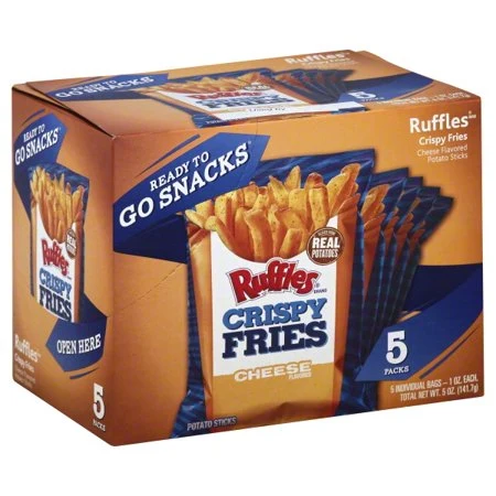 Ruffles Crispy Fries cheese flavored potato sticks, 5-pack box